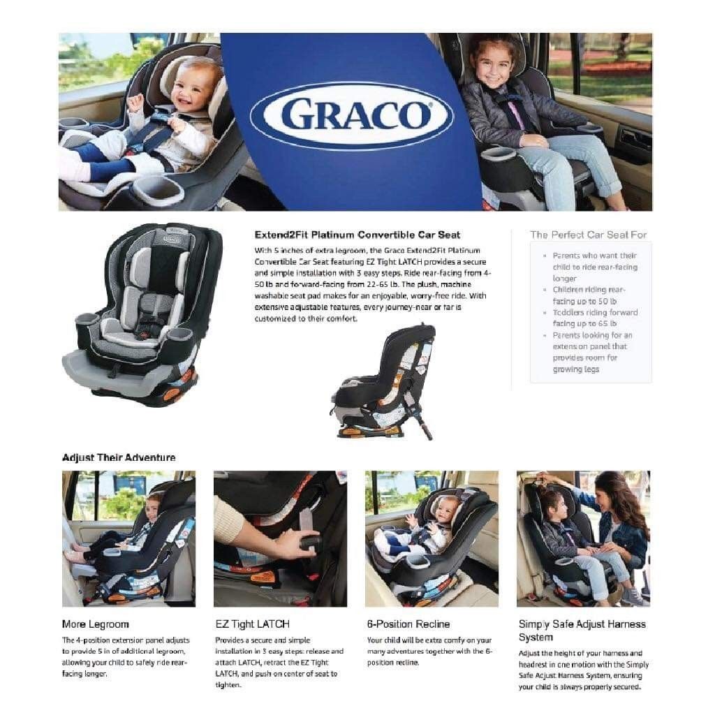 Graco 4Ever Extend2fit Platinum Babies Kids Going Out Car