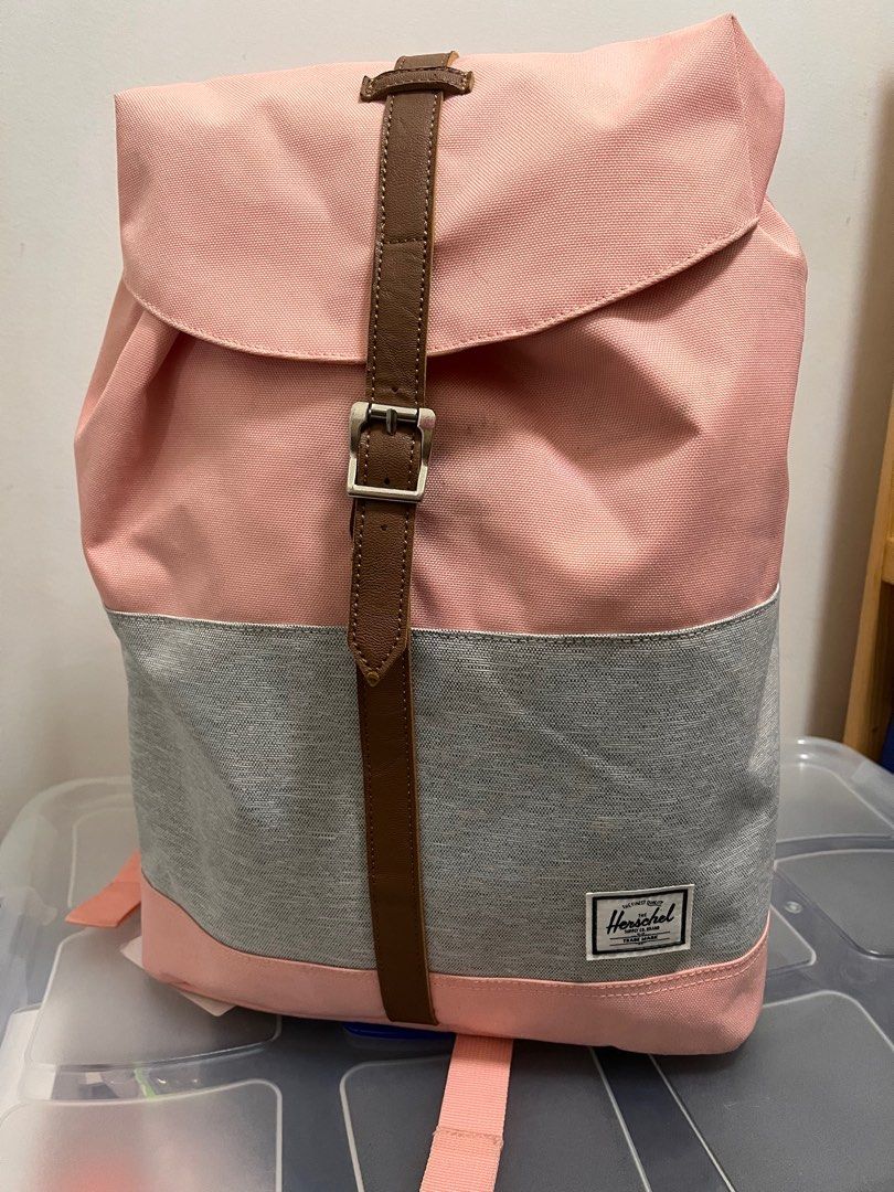 Herschel Backpack Pink and grey Women s Fashion Bags Wallets