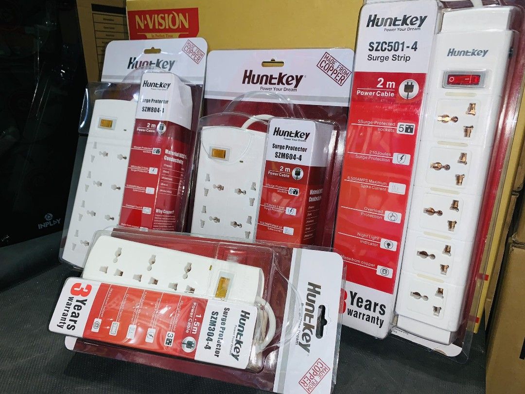 Huntkey Sockets Power Strip (Category: Electrical, Adaptors & Sockets) located in Makati City. Submitted by techubstoreandaccessories (Listing ID 1292071452, Image 2). Description: Price starts @ 361.00 🔴 Huntkey SZC501-4 5 Sockets Power Strip Surge Protector 2 meters 🔴 Huntkey SZM304-4 3 Sockets Power Strip Surge Protector 1.5 meters 🔴 Huntkey SZM604-4 6 Sockets 2 Meters Power Strip Pure Copper Wire Overload Protection 🔴 Huntkey SZM804-4 8 S