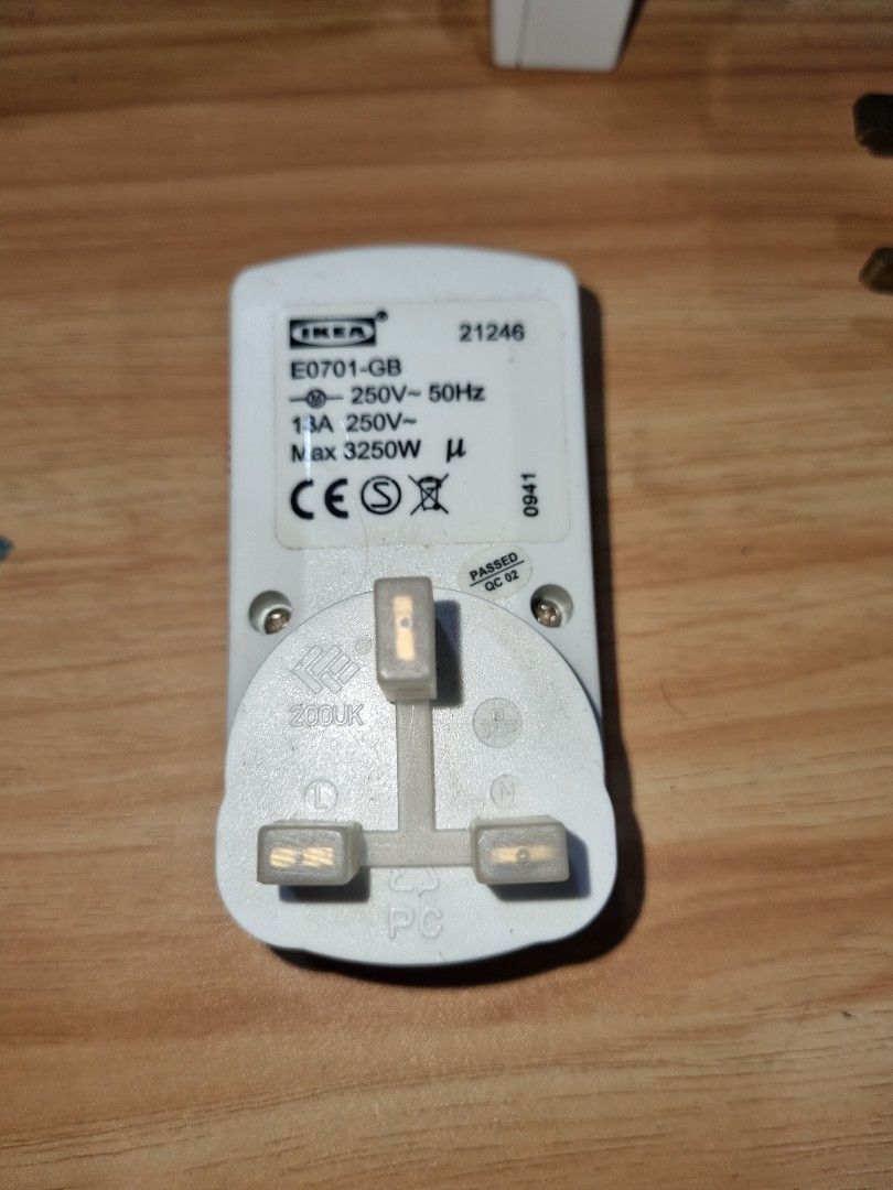 IKEA. Brand Timer Switch (Category: Electrical, Adaptors & Sockets) located in Paombong. Submitted by sweetdeals0181656 (Listing ID 1292012583, Image 2). Description: Model: E0701-GB 250 V 50 Hz 13A Max 3250W.