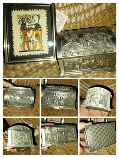 Jewelry box and frame from Egypt with certification