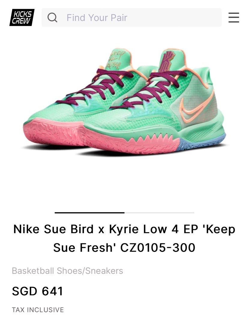 Kyrie 4 EP US9 Men s Fashion Footwear Sneakers on Carousell