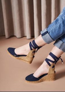 Lace Up Wedge Sandals