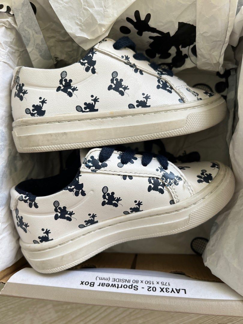 Lacoste Disney White Navy Sneaks Unisex Babies Kids Babies Kids Fashion on Carousell