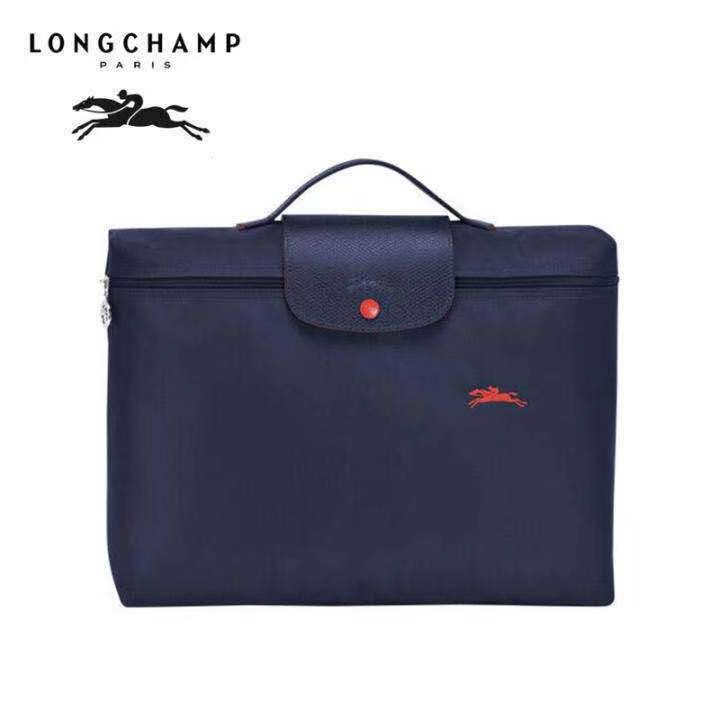 Longchamp Bag laptop Bag file Bag clutch both black and blue instock