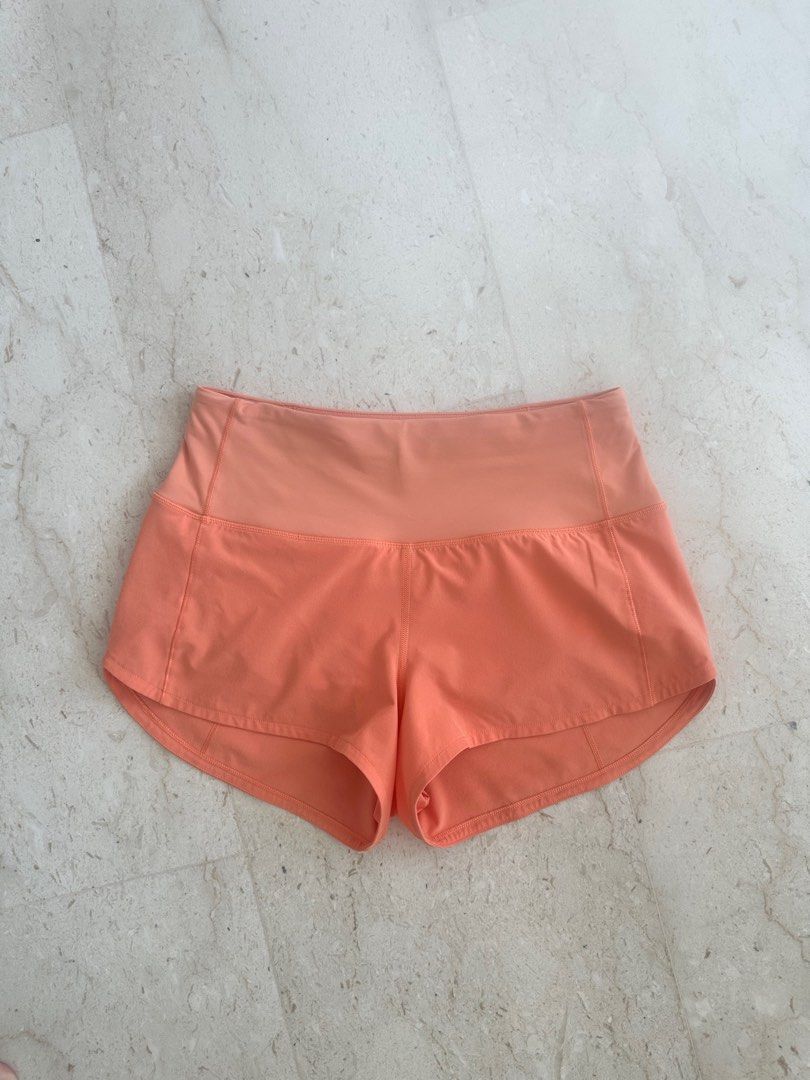 NEW Women Lululemon Speed Up Mid-Rise Lined Short 4 Golden Apricot Size 4