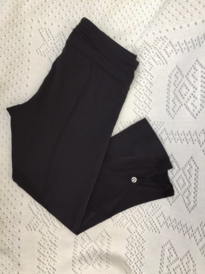 Womens Black Cropped Leggings