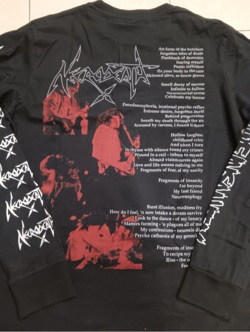 Necrodeath longsleeve title fragment of insanity, Men's Necrodeath longsleeve title fragment of insanity, Men's