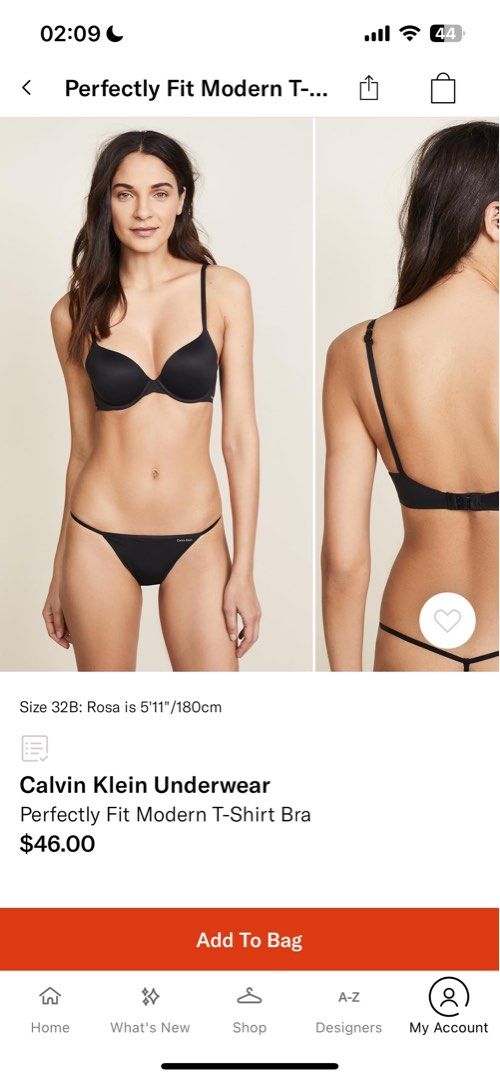 Calvin klein 32d top