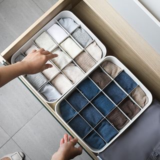 7 Slots) Bamboo Charcoal Undergarments Organizer Storage Box Bra Underwear  Socks Handkerchief Storage Box