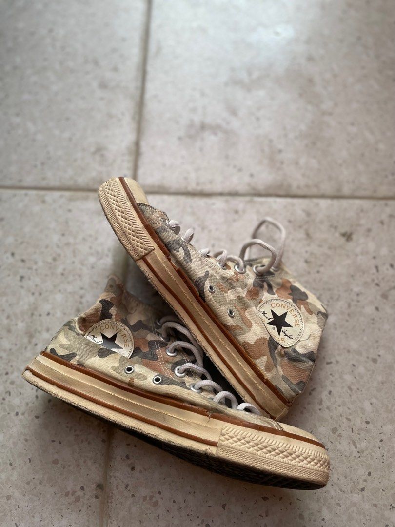 Original converse high army Fesyen Pria Sepatu Sneakers di Carousell