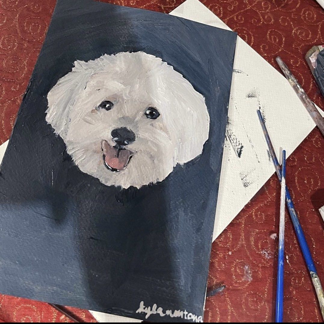 Pet Portrait Painting (Category: Art & Prints) located in Iloilo. Submitted by findsbykyla (Listing ID 1292043092, Image 3). Description: 9x12 oil on canvas portrait painting commission.