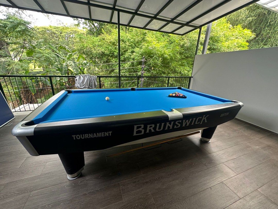 Pool table (Category: Other Sports Equipment and Supplies) located in Singapore. Submitted by pinnacle-solution (Listing ID 1292008638, Image 1). Description: Loooking for a pool table? We got your back. Just let us know what sizes and requirements you need and we will do the rest for you!! Lots of positive feedback from our client .