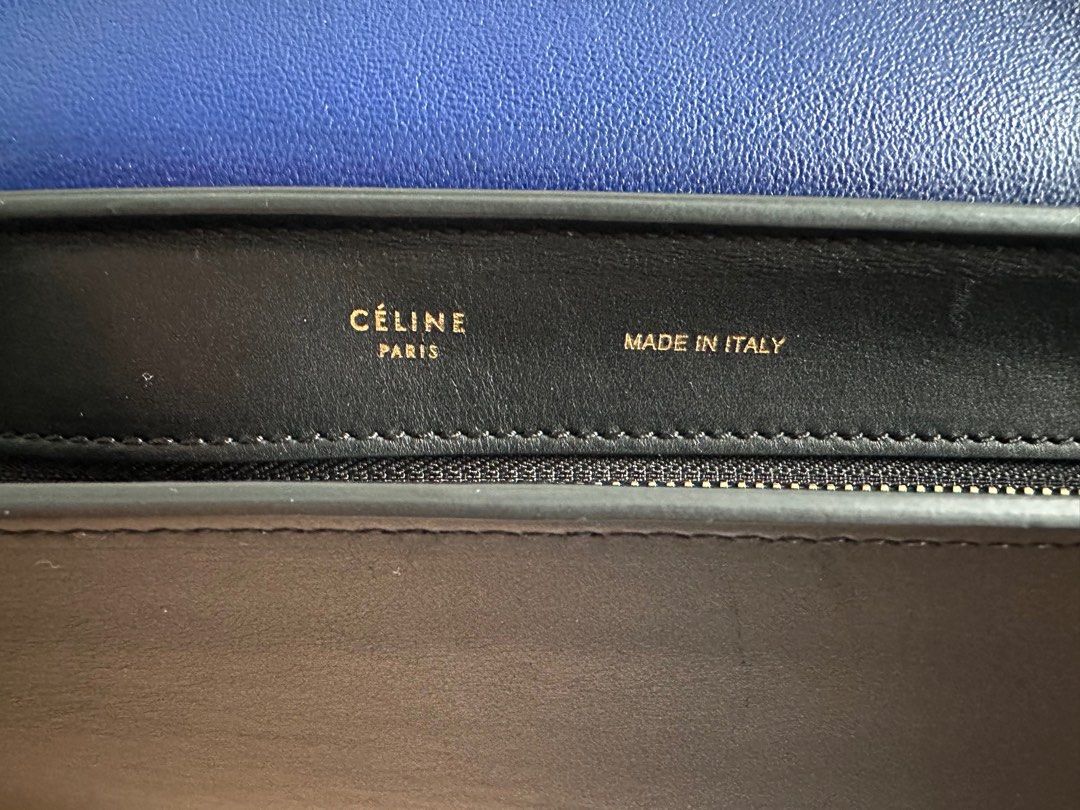 Preloved Celine Trapeze 2014 (Category: Luxury Bags & Wallets) located in Mandaluyong City. Submitted by czaristore (Listing ID 1291929641, Image 2). Description: • Authentic •lightly used •with slight tarnish on the buckle •comes with care card •no sling.