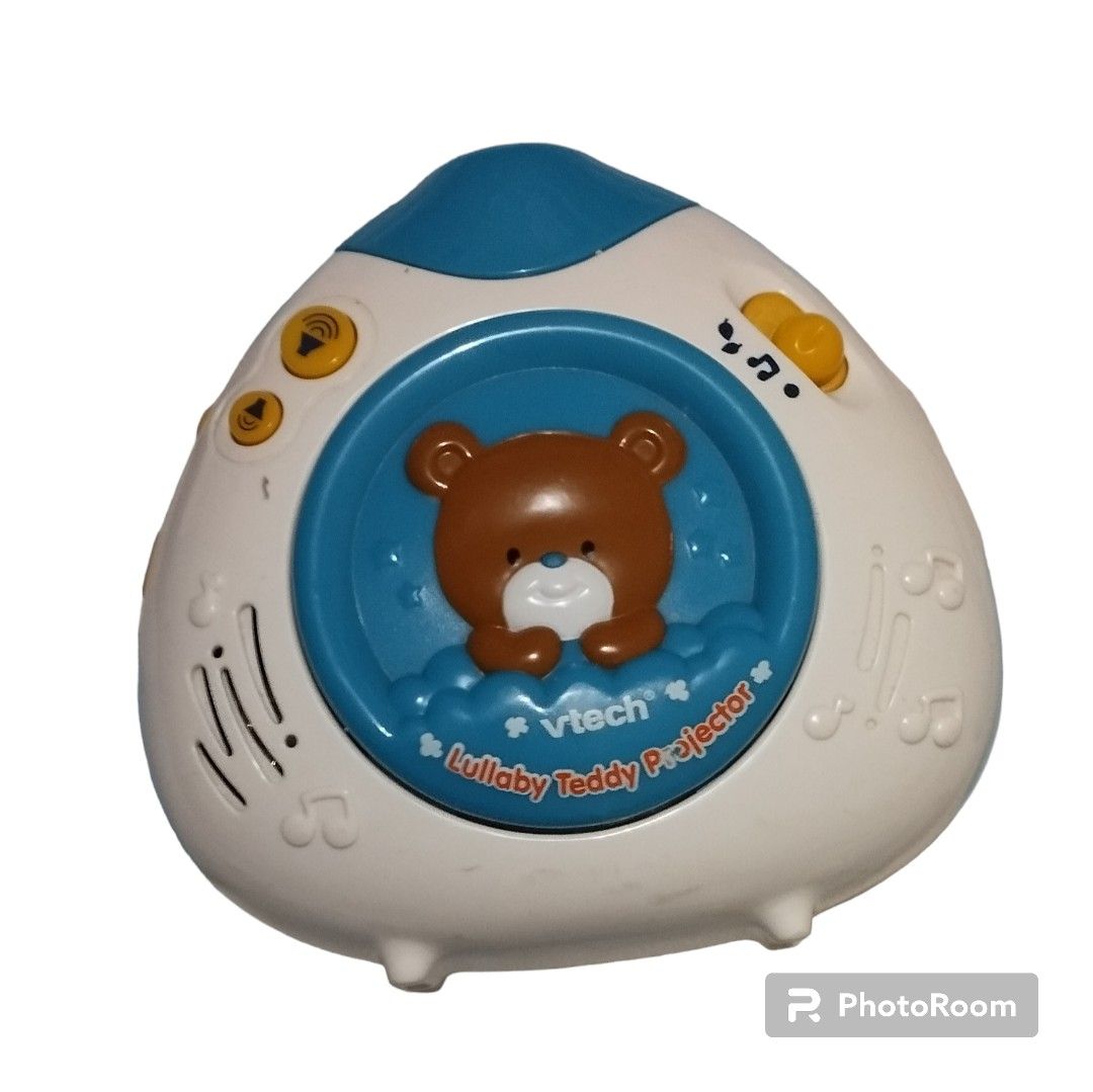 Pre-loved VTech Lullaby Teddy Projector (Category: Baby Monitors) located in Paranaque City. Submitted by momshrus (Listing ID 1292024554, Image 1). Description: Pre-loved VTech Lullaby Teddy Projector *seldom used *few scratches on the body *battery included *shipping fee at buyers expense *via Lalamove or LBC.