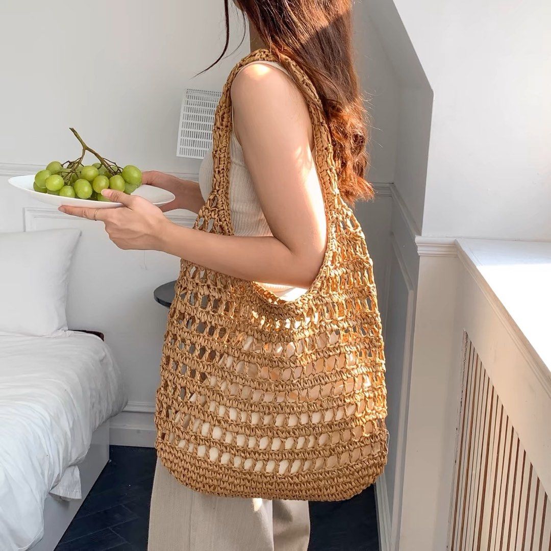 Korean mesh tote bag discount
