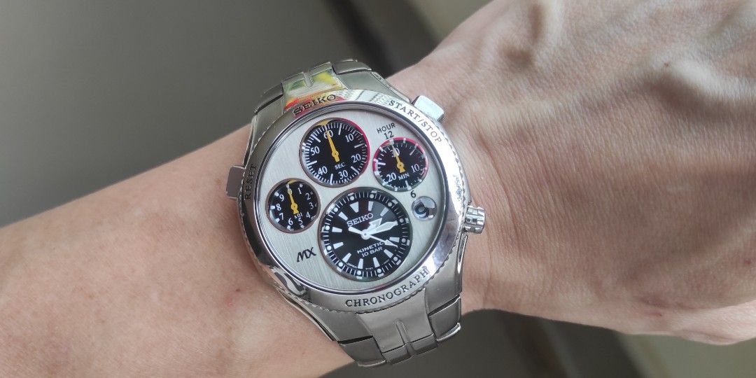 Rare Seiko Grail SATX003 Kinetic Chronograph 38Jewels 9T82-0A80