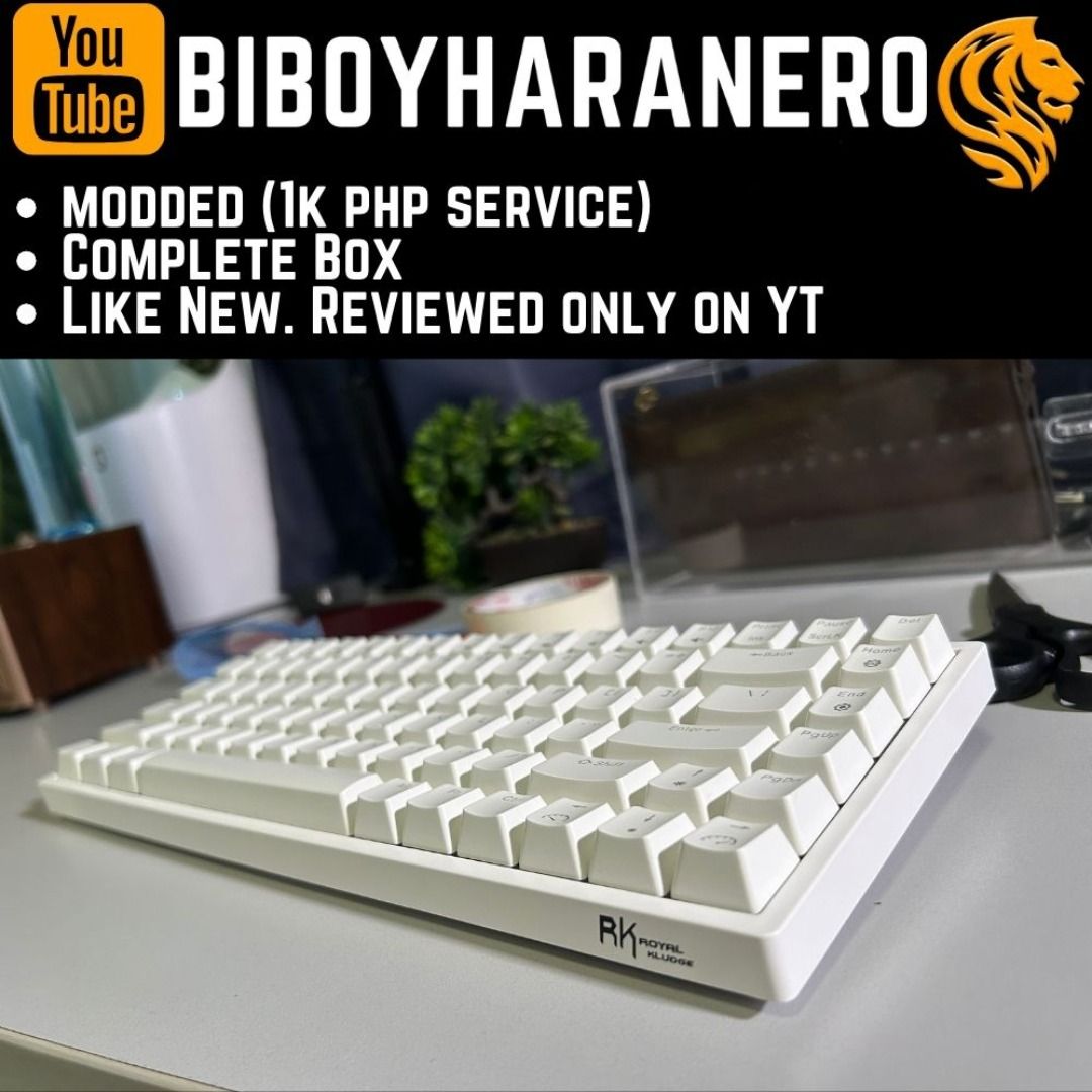 ROYAL KLUDGE RK84 MODDED wireless mechanical keyboard, Computers & Tech ...