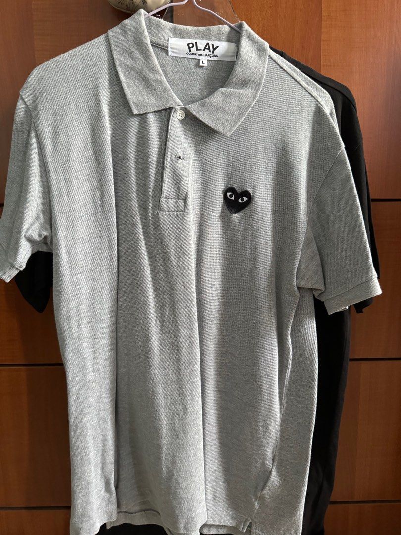 cdg grey polo