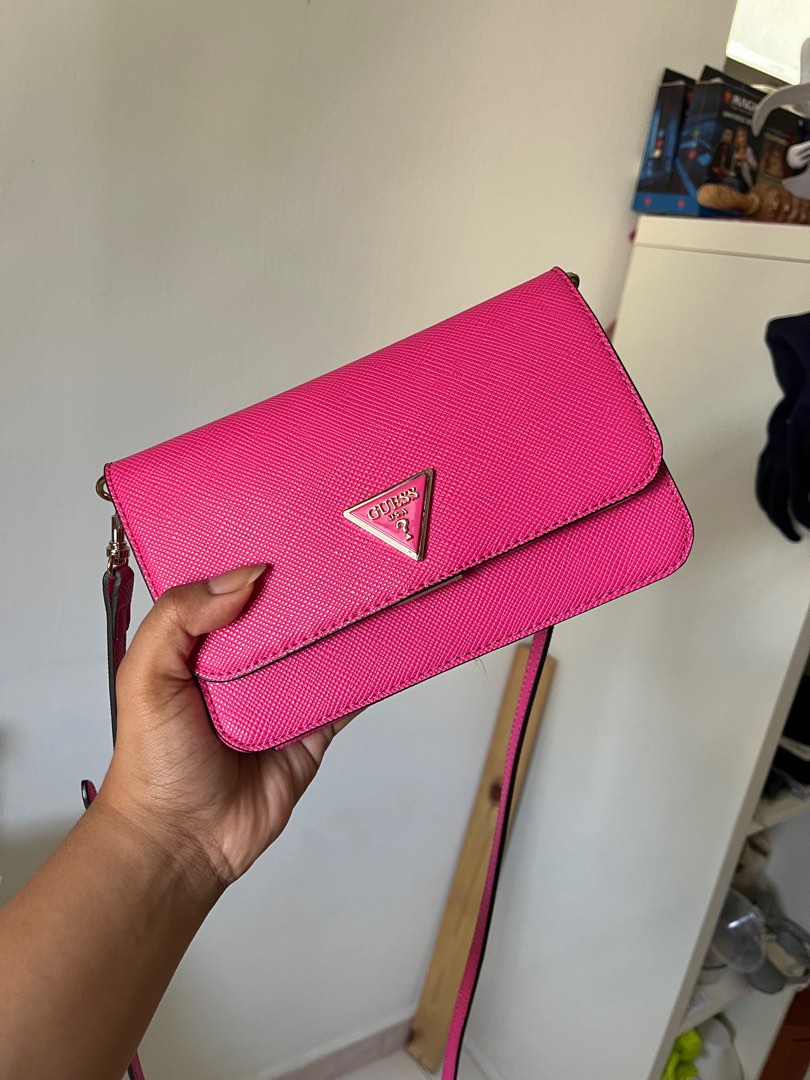 Small Hot Pink Guess Bag Women s Fashion Bags Wallets Cross body Bags on Carousell