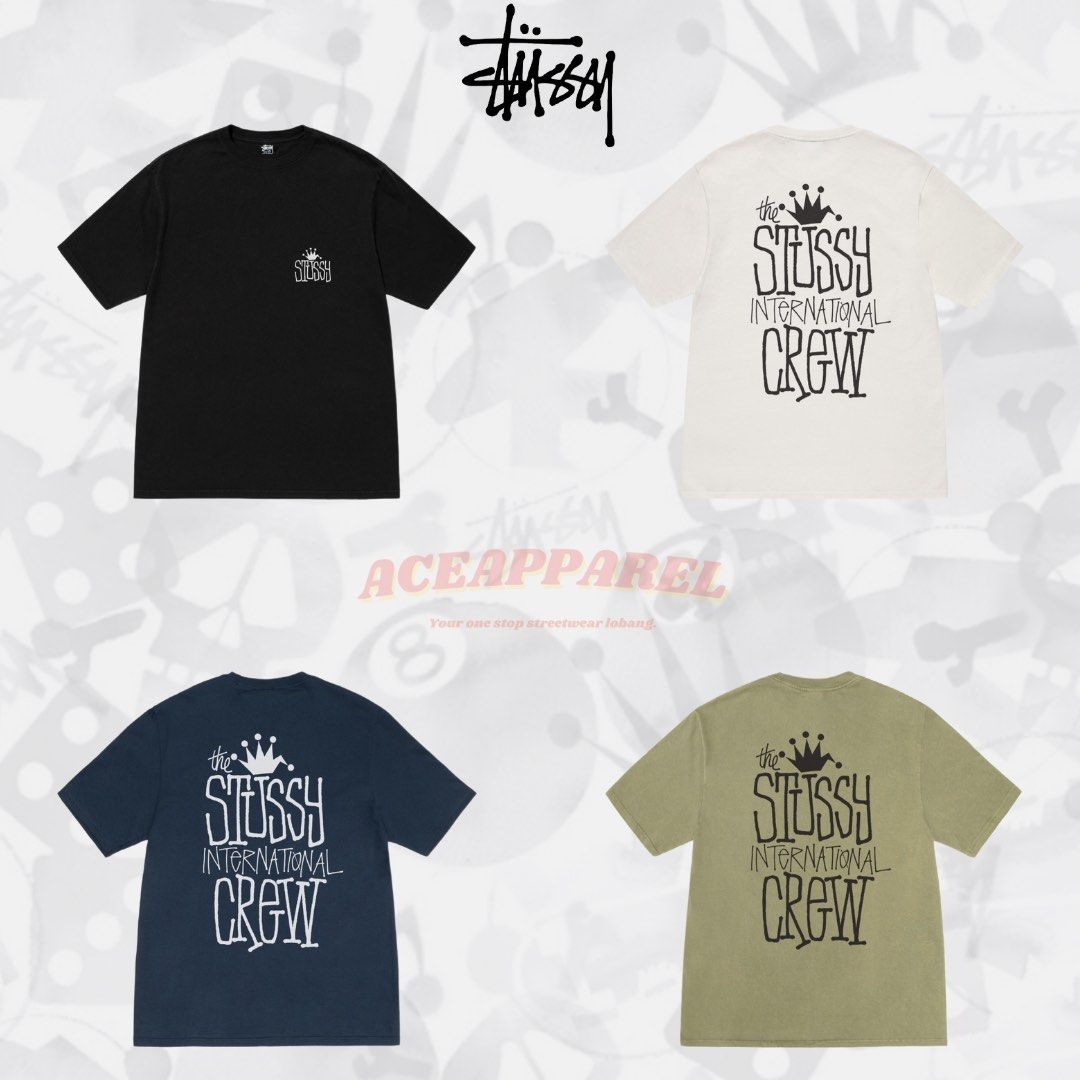 Stussy Crown Logo Tre Men s Fashion Tops Sets Tshirts Polo Shirts on Carousell