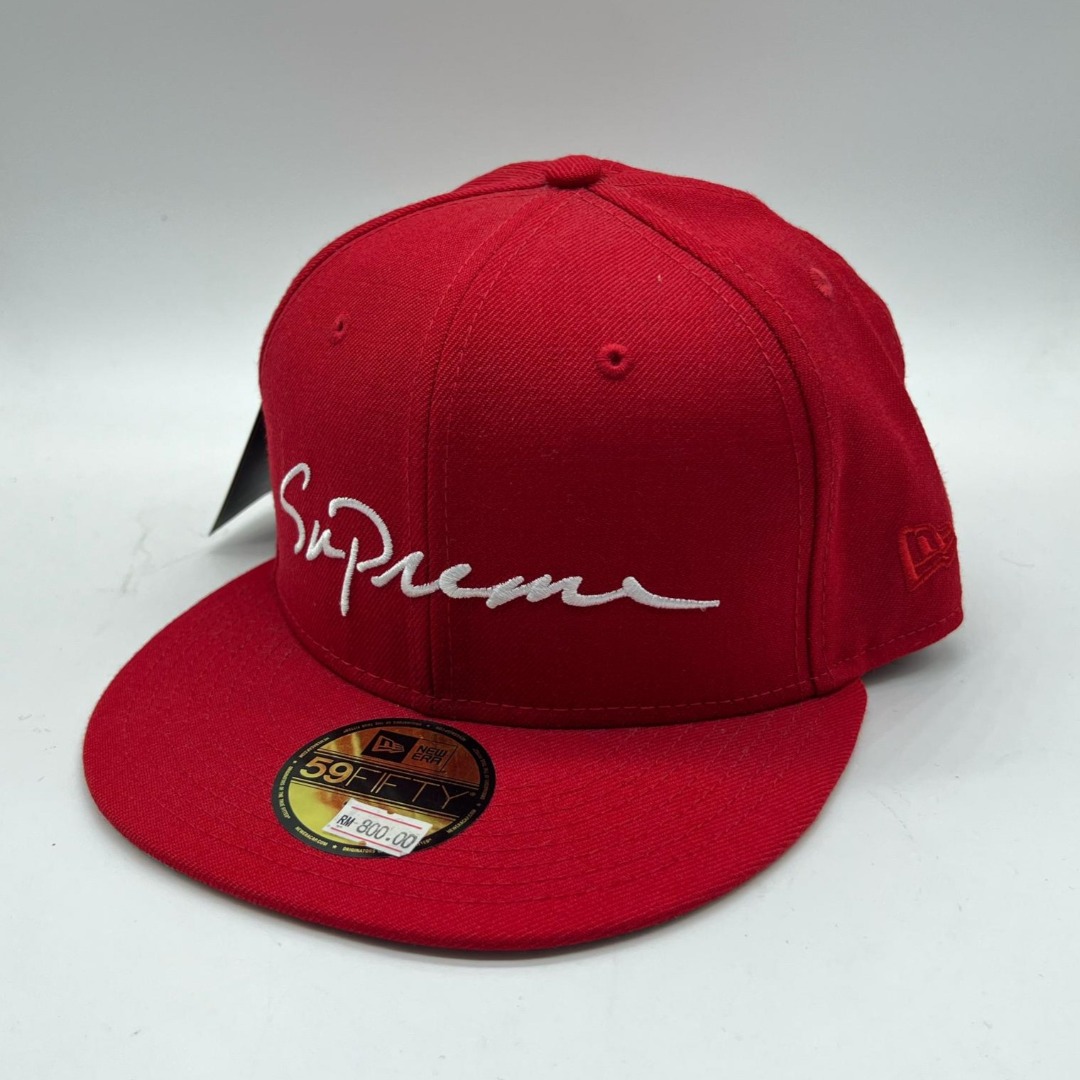 Supreme Classic Script New Era Cap Red Men s Fashion Watches