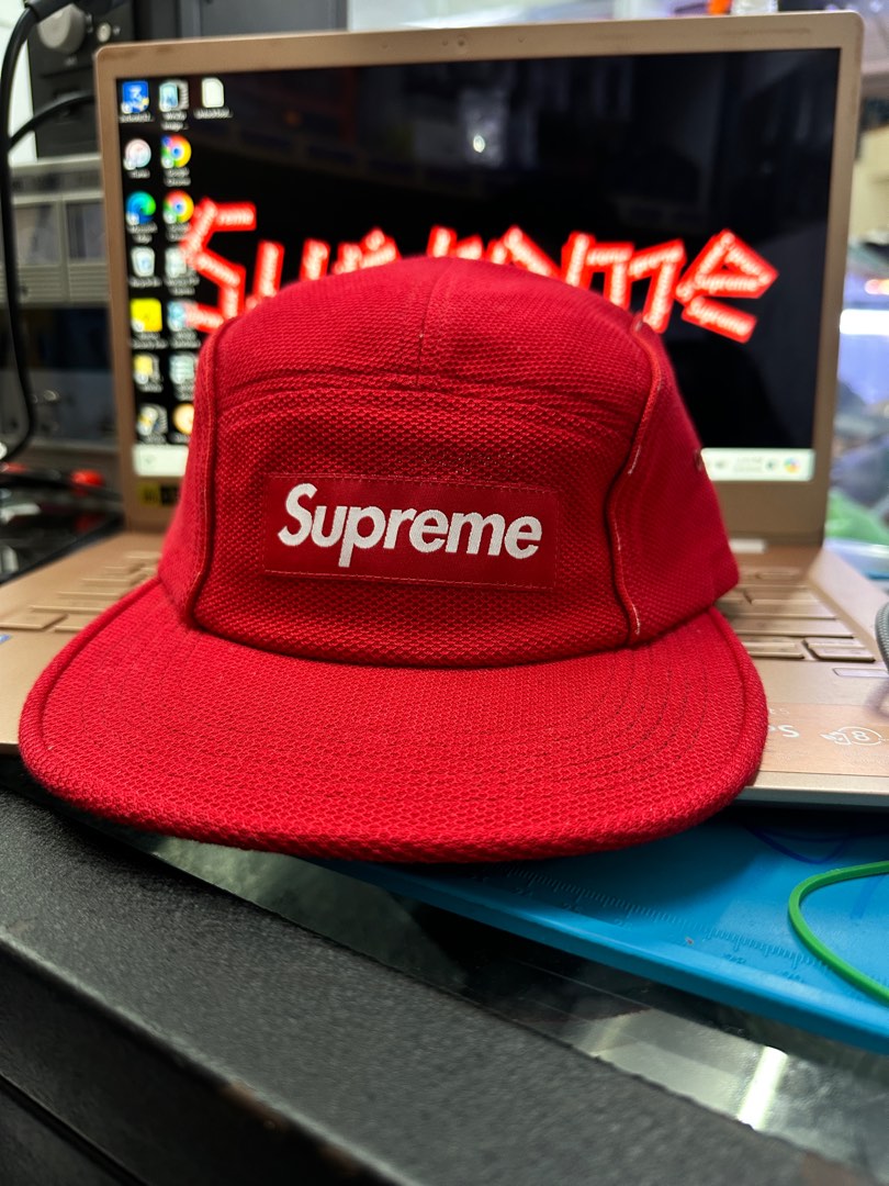 Supreme Piping Camp Cap Red