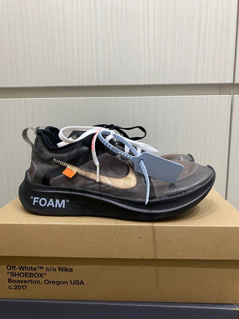 The 10: Nike Zoom Fly Off-White聯名黑us8 26cm, 他的時尚, 鞋類 