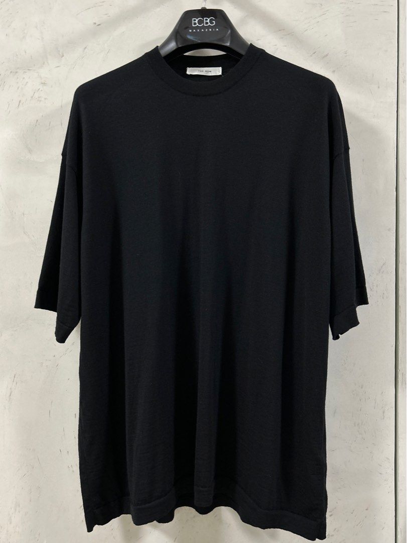 The Row Black Dlomu Wool T-Shirt, 男裝, 上身及套裝, T-shirt、恤衫 The Row Black Dlomu Wool T-Shirt, 男裝, 上身及套裝, T-shirt、恤衫