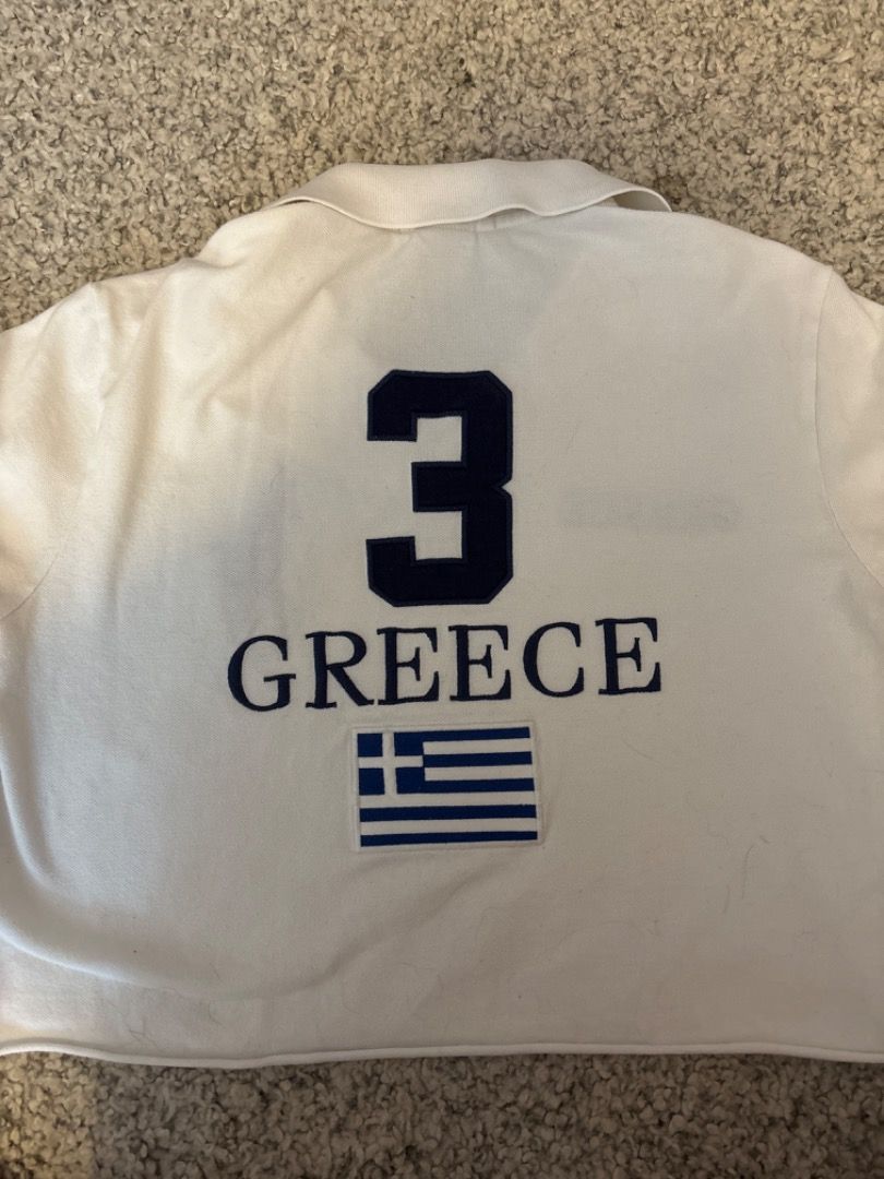 Vintage Ralph Lauren custom fit GREECE cropped polo top