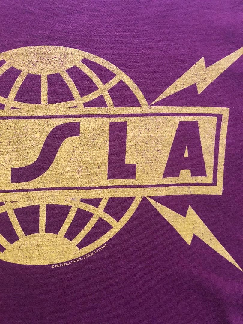 Vintage Tesla Band Shirt, Men's Fashion, Tops & Sets, Tshirts & Polo