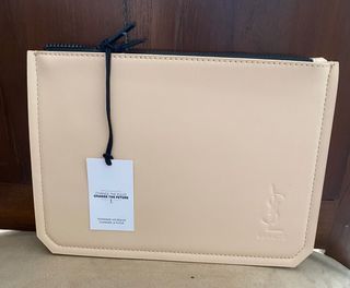 YSL Beaute Flat Beige Clutch Envelope Pouch