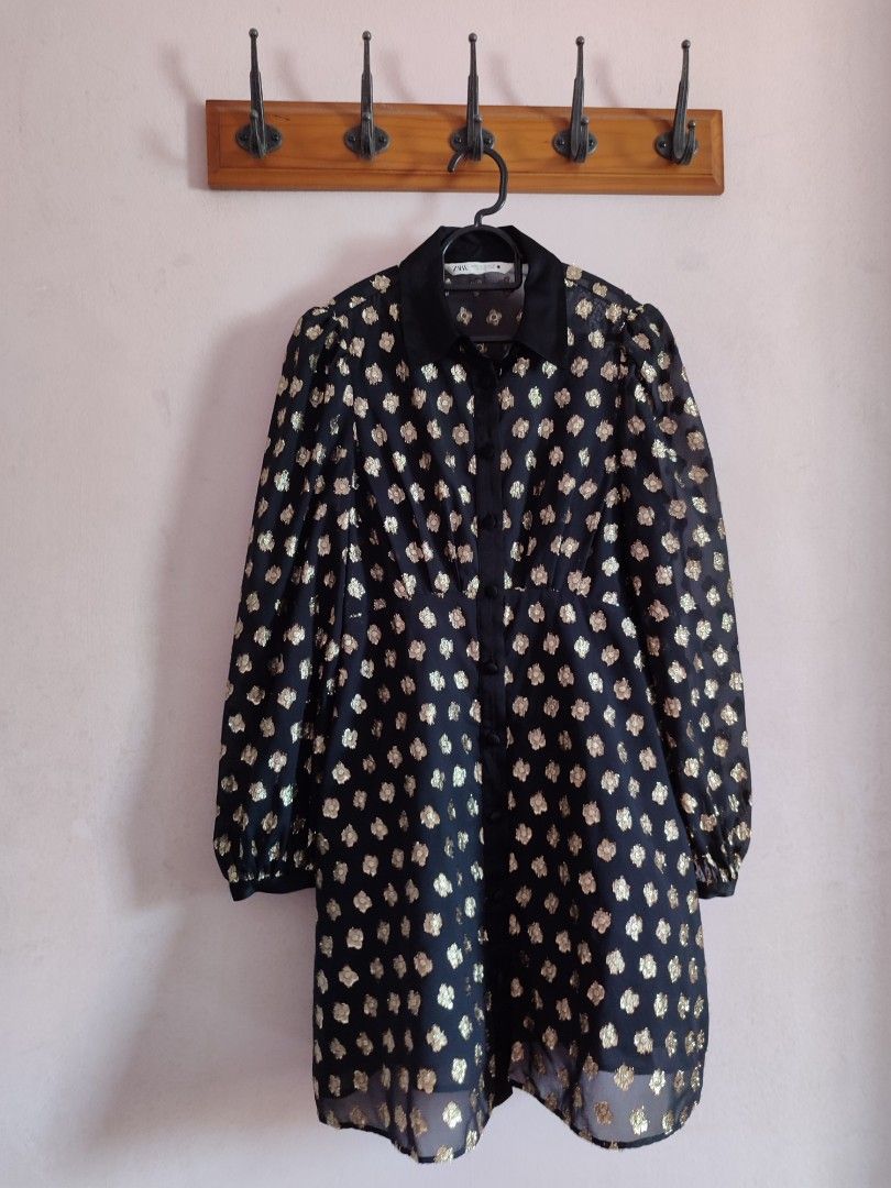 Zara black button up dress, Women's Fashion, Dresses & Sets, Dresses on  Carousell
