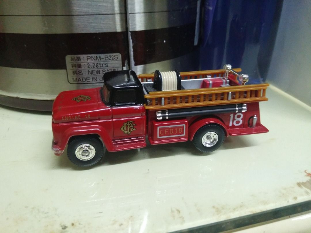 1/64 Die-cast replica fire engine / fire truck (Category: Construction Tools & Equipment) located in Manila. Submitted by kingkai999 (Listing ID 1296192894, Image 2). Description: Corgi Fire Heroes 1966 GMC Fire Pumper Chicago Fire Department CS90009 Based on the popular GMC 300 series chassis, this half-ton pumper features GMC's own unique V-6, 155 hp engine. .