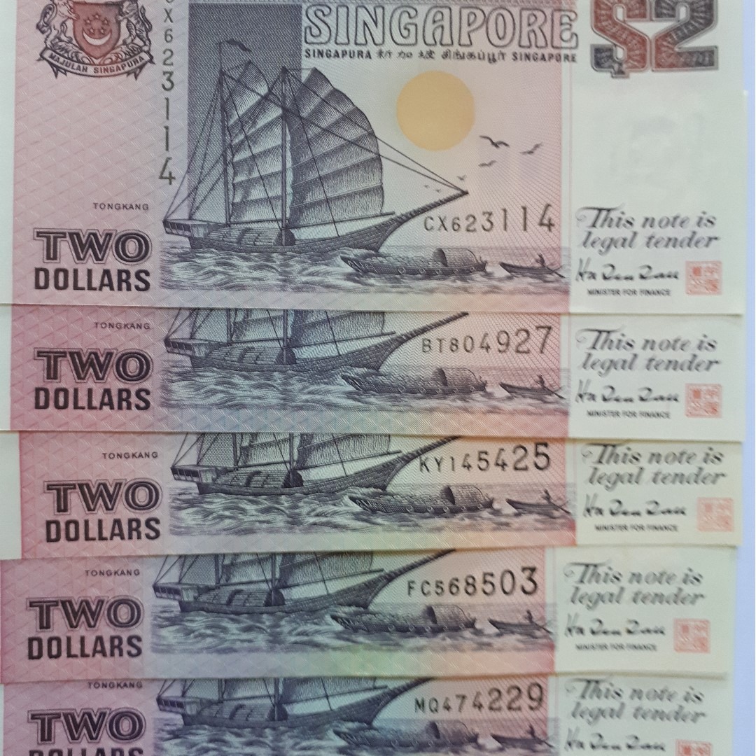 $2 Singapore Notes Ship Series., Hobbies & Toys, Memorabilia ...
