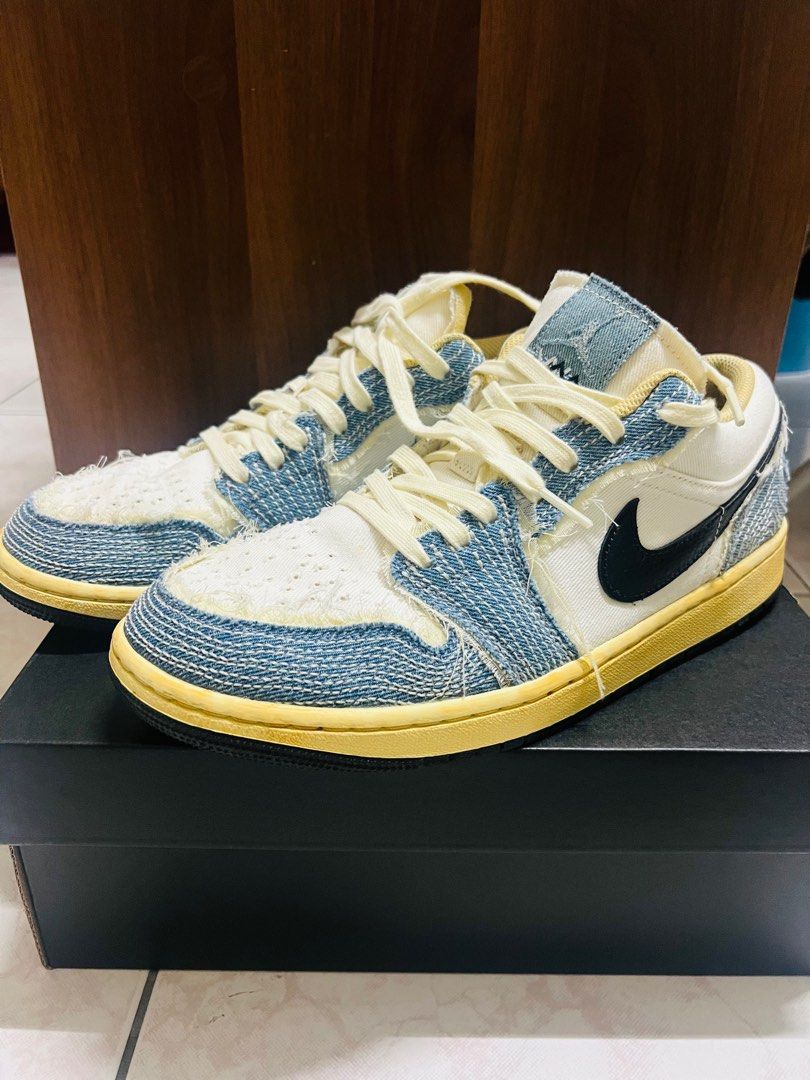 Air Jordan 1 Low Sashimi 丹寧FN7670-493 Us9.5, 他的時尚, 鞋類