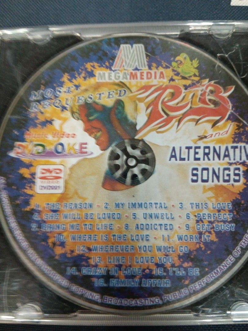 Alternative Songs (Category: CDs & DVDs) located in Manila. Submitted by ayinong0453384 (Listing ID 1296109712, Image 2). Description: item is in good condition working with some scratches on cd pm for order.