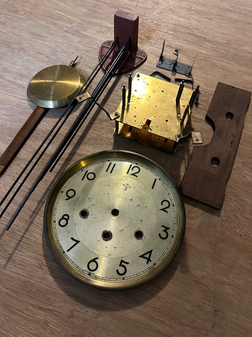 Antique FMS German Clock (3 Keys), Furniture & Home Living, Home Decor