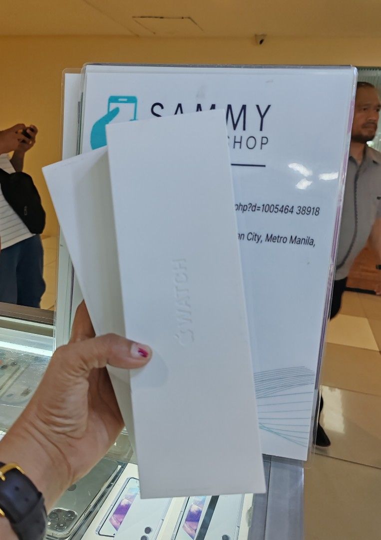 Apple watch series 9 41mm (Category: Wearables & Smart Watches) located in San Juan City. Submitted by ronalynac40976 (Listing ID 1296108163, Image 1). Description: Apple Watch series 9 41mm Brandnew & Sealed warranty 1 year pick up store in greenhills shopping center, San Juan metro Manila, stall# Y-40 look for Rona @Aquarium area.
