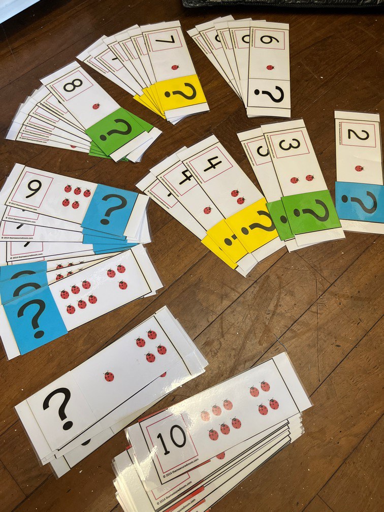 AS-IS Preschool ADDITION Flip Cards, Hobbies & Toys, Toys & Games on ...