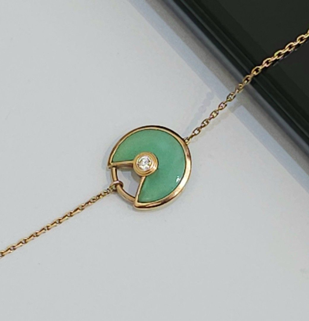 Authentic Cartier Chrysoprase Diamond Amulette de Cartier Bracelet Women s Fashion Jewelry Organizers Bracelets on Carousell