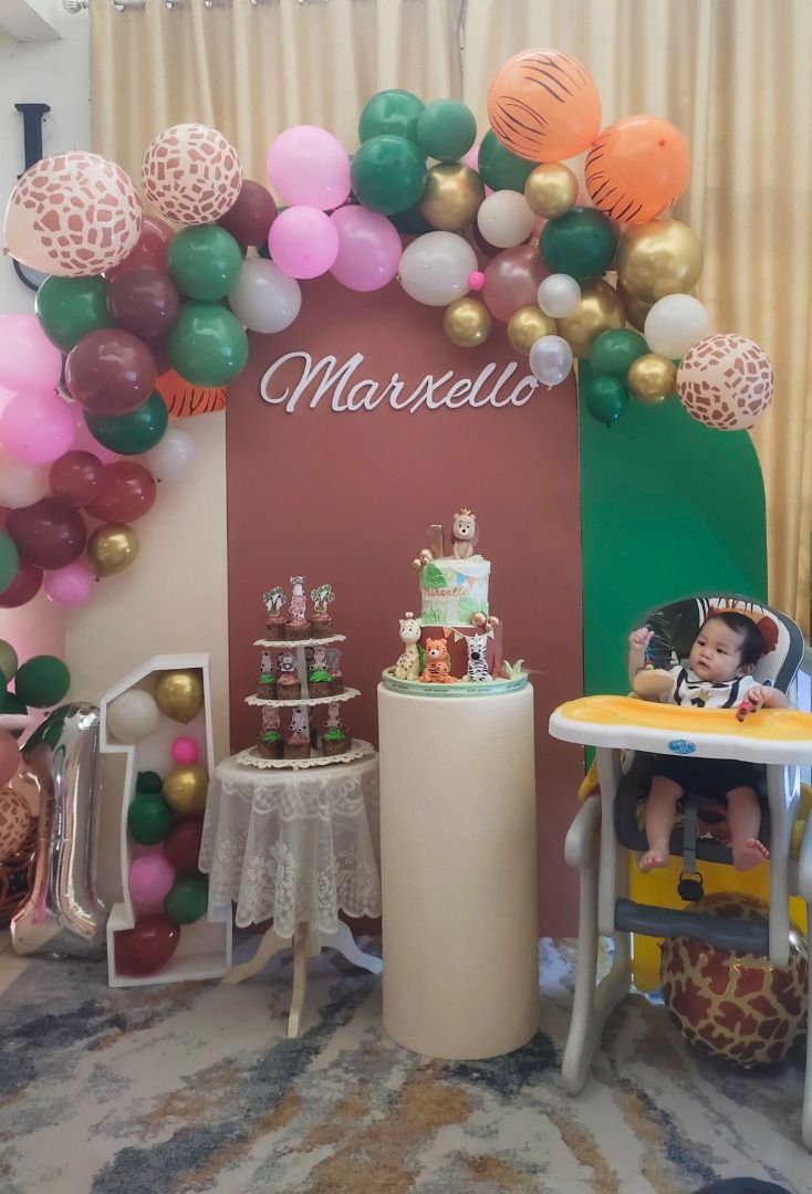 Backdrop dekor dekorasi birthday ulang tahun sterofoam angka meja