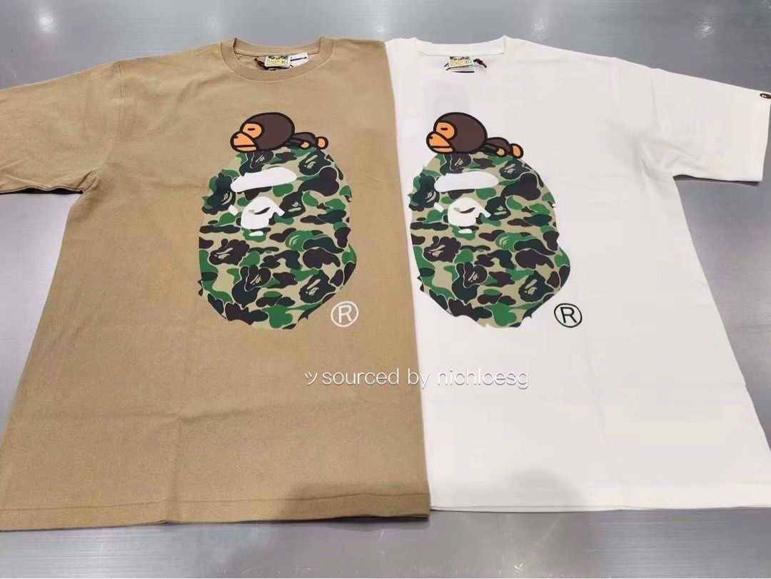 BAPE ABC CAMO MILO ON BIG APE TEE, Men's Fashion, Tops & Sets