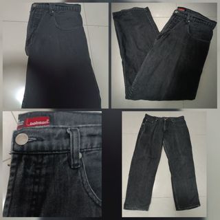 Bobson Mens Black Jeans size 34 regular straight cut