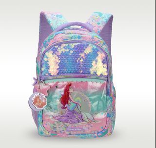 Brandnew  Authentic Disney Smiggle Little Mermaid Ariel Girls kids Large School backpack bag