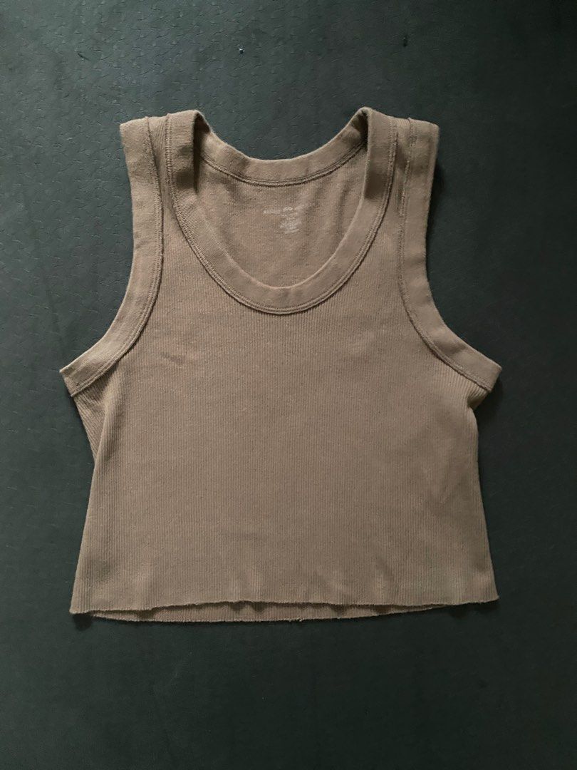 brandy melville brown tank top, 女裝, 上衣, 背心- Carousell