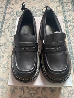 Charles and Keith Platform Penny Loafers Black