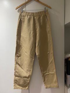 COS Khaki Tapered Soft Cotton Trousers