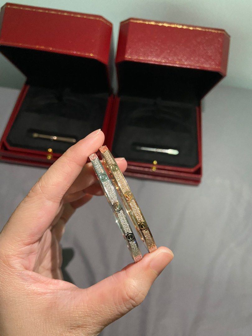 Custom 18k solid gold bracelet with paved Women's