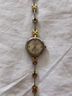 Dainty Two Toned Anne Klein Watch with Round Dial